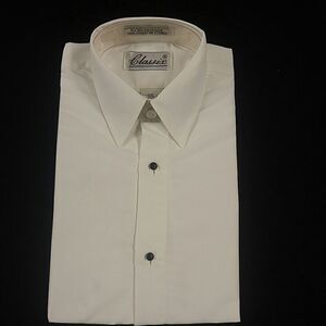 BOY'S IVORY DRESS OR FORMAL WEAR SHIRT.  SIZE. SM.